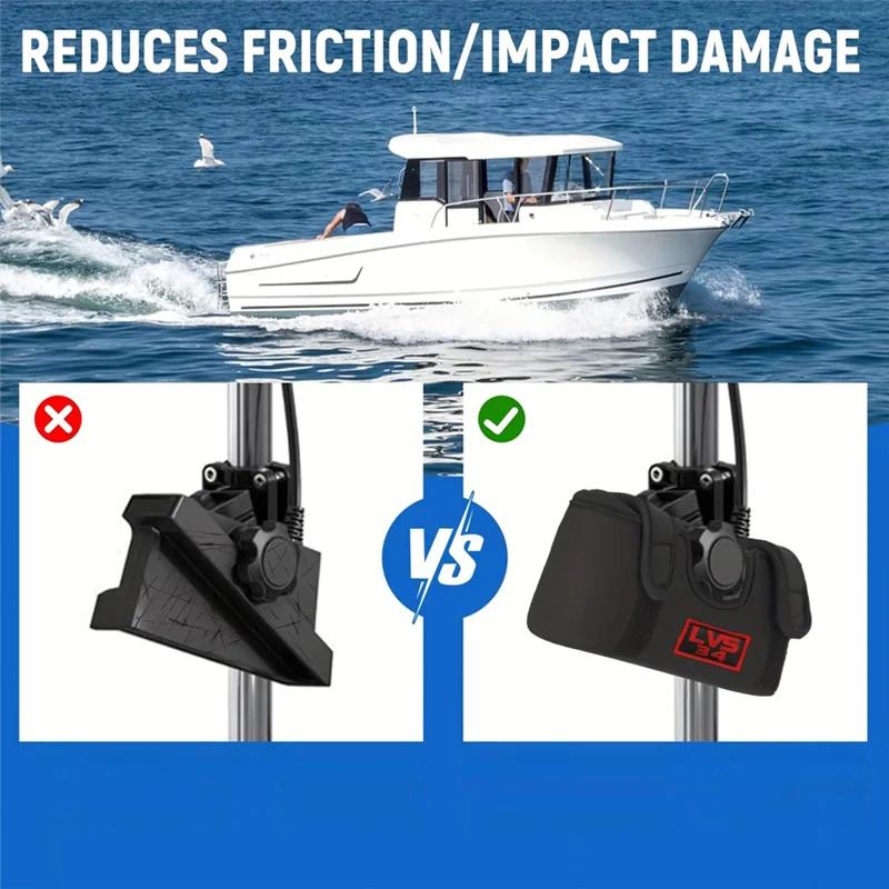 

A27F-For Garmin Transducer Cover Shockproof Case Saltproof Shockproof Case Transducer Accessory