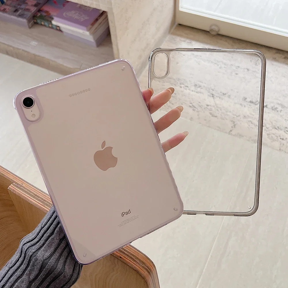 

Прозрачный чехол для планшета iPad 2025 Pro Air 3 4 5 6 7 8 9 10-го 11-го поколения 10,9 11 12,9 13-дюймовый мини-прозрачный твердый чехол