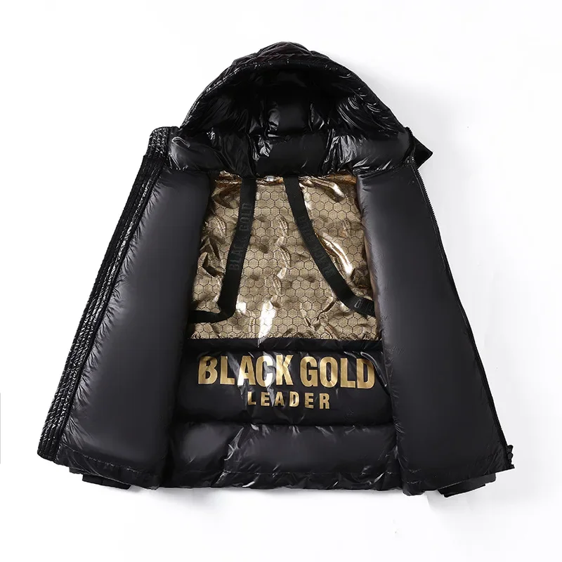 Couple Winter Jacket Men Women Warm Thick Parka Outwear Top Snowwear Jacket Loose Hooded Black Gold Cotton Padded Coat Overcoat