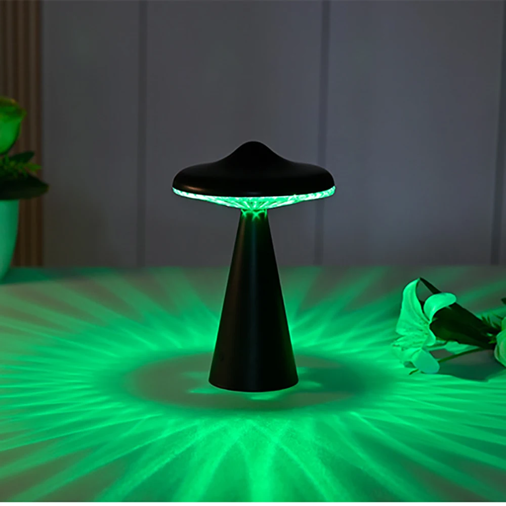 New UFO Atmosphere Night Light USB Charging Decoration New Bedhead Bedroom Bar Creative Touch Small Table Light