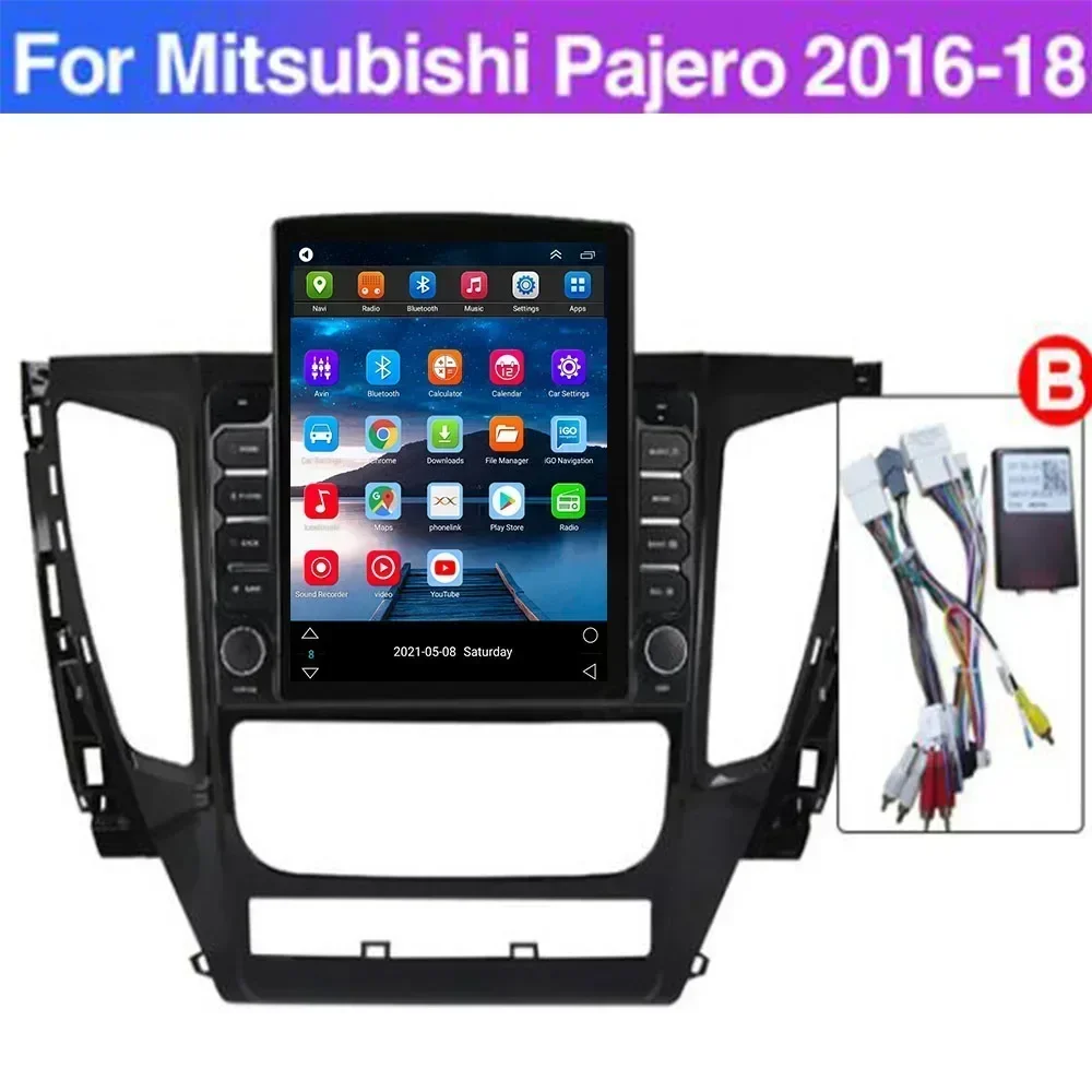 Android 13 Tesla Style Vertical Car Radio Stereo Multimedia Player For Mitsubishi Pajero Sport Montero 2016-2035 Carplay Camera