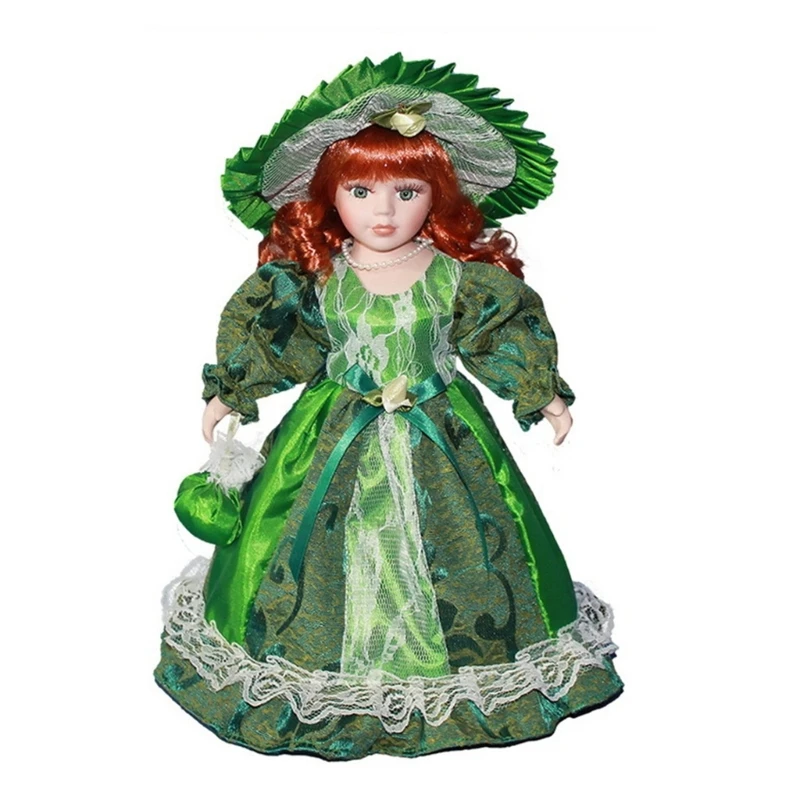 Handmade Victorian Porcelain with Rural Gowns for Adult Kids Home Table Collectable House Decors