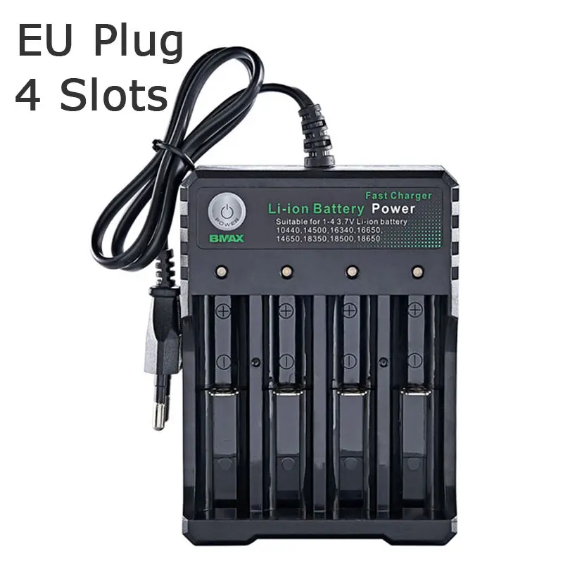 18650 Li-ion Battery Charger 4 Slots AC 110V 220V EU/US Dual For 18650 Charging 3.7V 4.2V Rechargeable Charge for 18500