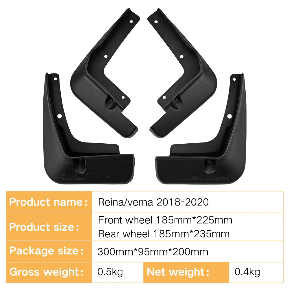 For Reina/verna 2018-2020 Car mudguard decorative panel, tire mudguard, wheel hub mudguard Beautify car wheels auto parts