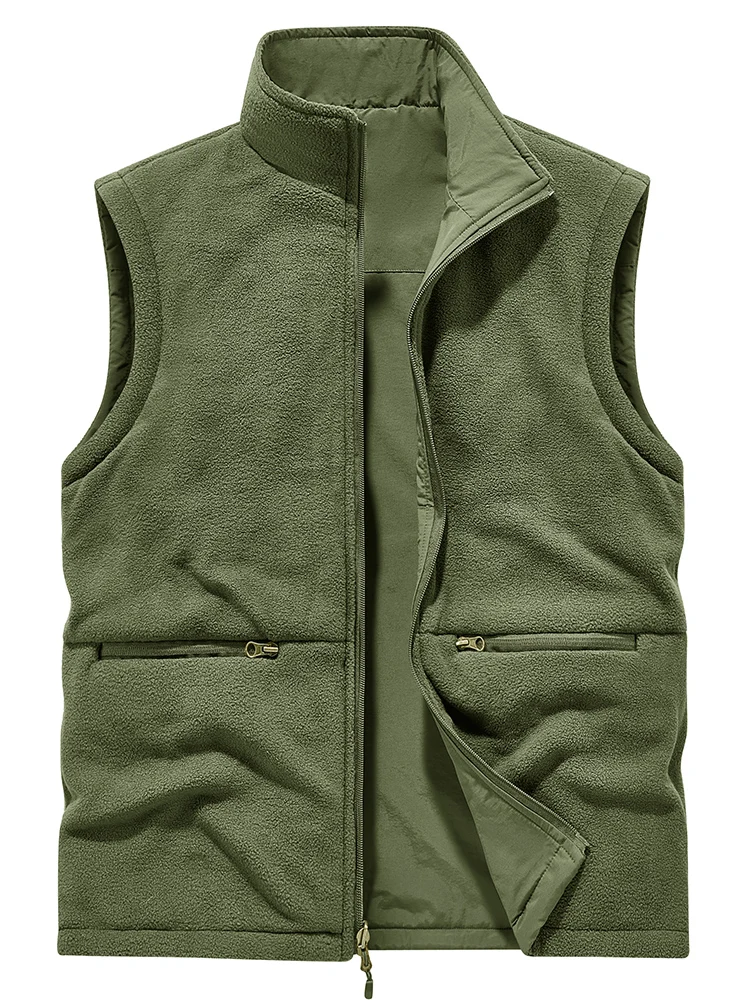 

Мужской утепленный спортивный жилет Fce для активного отдыха, осенне-зимний, двусторонний, модный, городской стиль, нейлон, на молнии