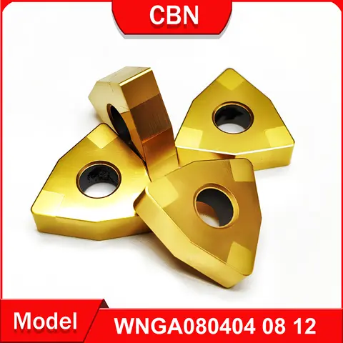 CBN WNGA080404 WNGA080408 WNGA080412 Gold coating to improve efficiency for processing high hardness steel WNGA Turning tool