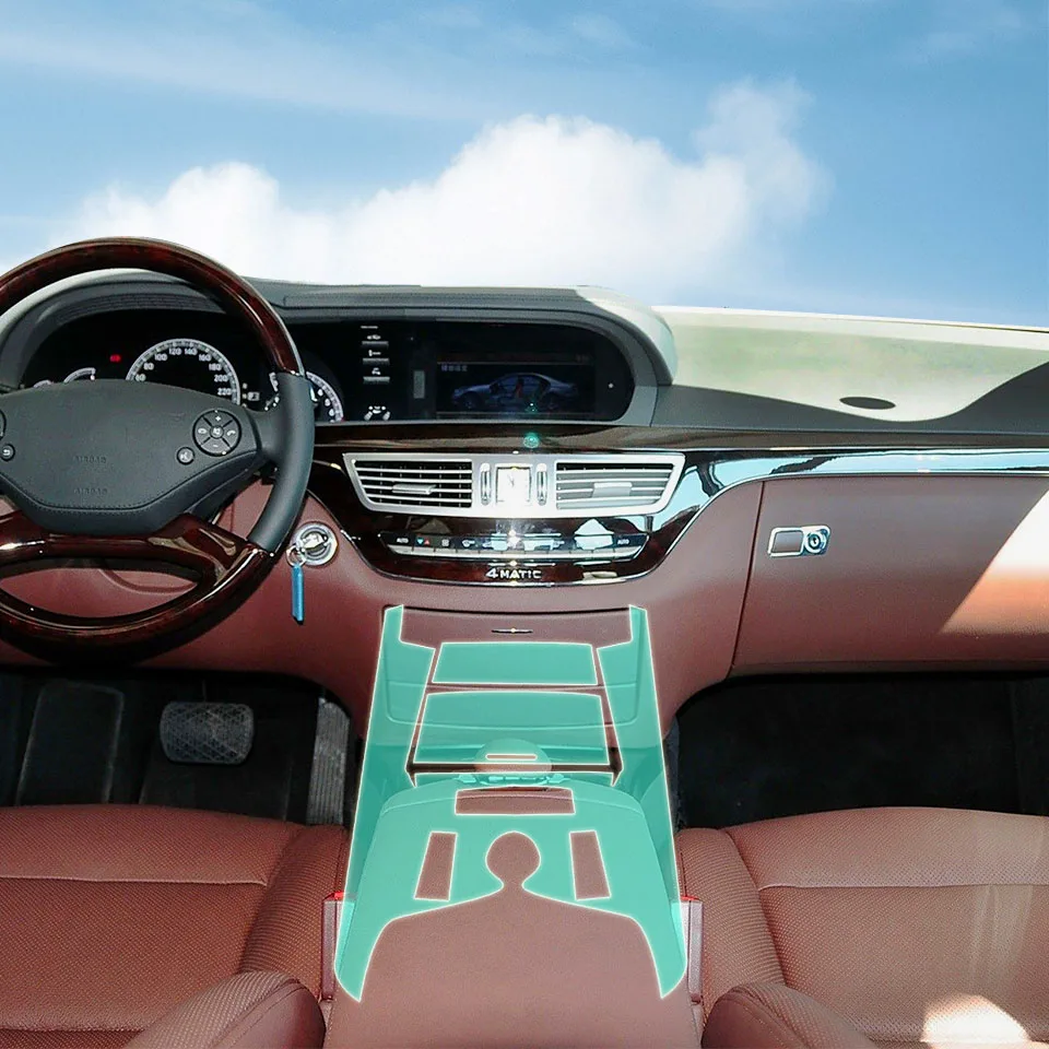 

Для Mercedes Benz Class-S 2012-2013 предварительно вырезанная пленка для салона автомобиля PPF, защитная пленка для краски, панель шестерни из ТПУ, наклейка против царапин
