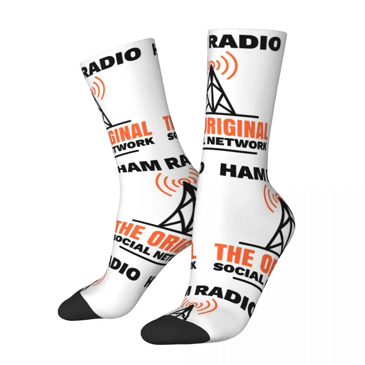 

HAM Radio Operator Antenna Code Amateur Gift Socks All Season Long Socks Accessories for Man's Woman's Gifts