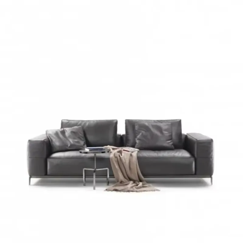 Luxury Modern Executive Office Furniture Set Leather Upholstered Sofa Design