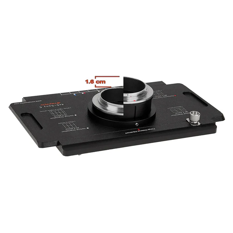Fotodiox 4x5 تنسيق كبير الربط/الغرز لوح مهايئ ل Graflex Graphic 45 جبل إلى كاميرا Sony E A7IV/A7RV/A1/A7CR/A1II/R4