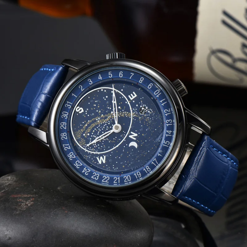 عرض عبر الحدود ساعة Aliexpress Pinduoduo للرجال عالية الجودة بحزام ثلاثي الدبابيس أوتوماتيكية HundredDHome