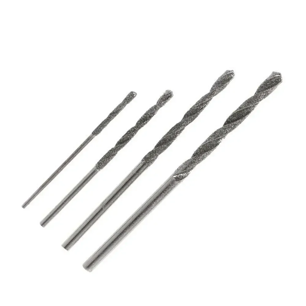 10Pcs Diamond Coated HSS Tipped Solid Bits Drill Twist Drills Bit Hole Saw / 0.8mm 1mm 1.2mm 1.5mm 1.8mm 2mm 2.5mm 3mm 3.5mm 4mm