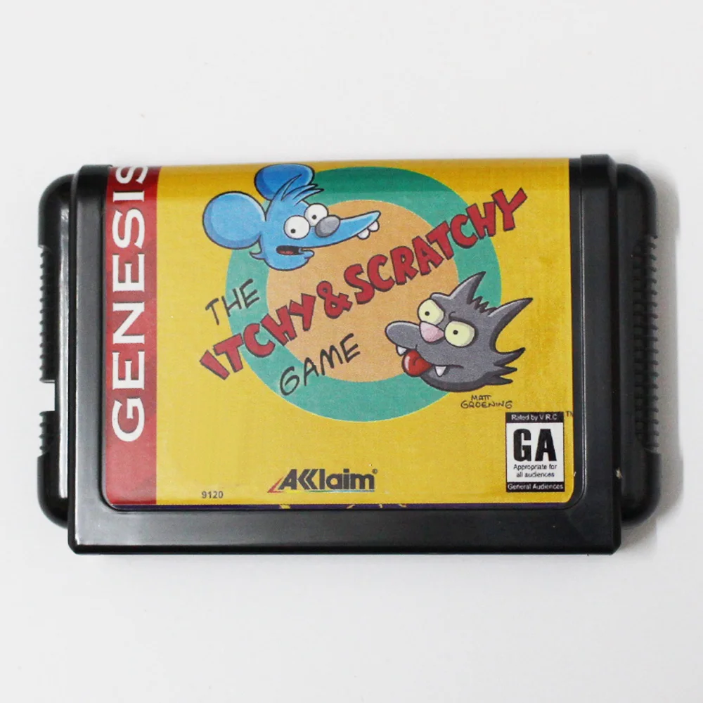 لعبة الحكة والخدش 16 بت MD بطاقة الألعاب لوحدات تحكم Sega MegaDrive Genesis 16 بت