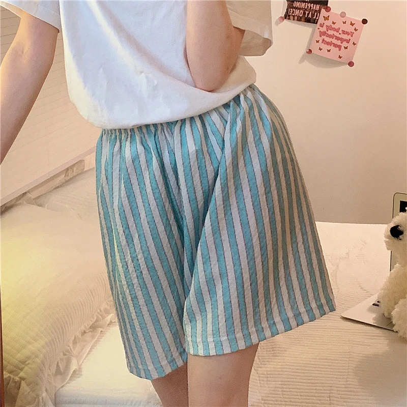 

Женские пижамные короткие брюки, простые повседневные летние новые свободные удобные домашние брюки, повседневные прогулочные брюки, которые можно носить на улице