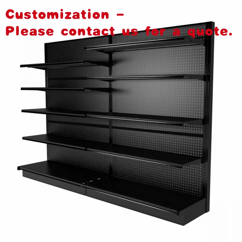 

custom.Heavy Duty Double Sided Metal Supermarket Shelf Custom Size Color Grocery Store Rack Toy Display Rack Factory Price
