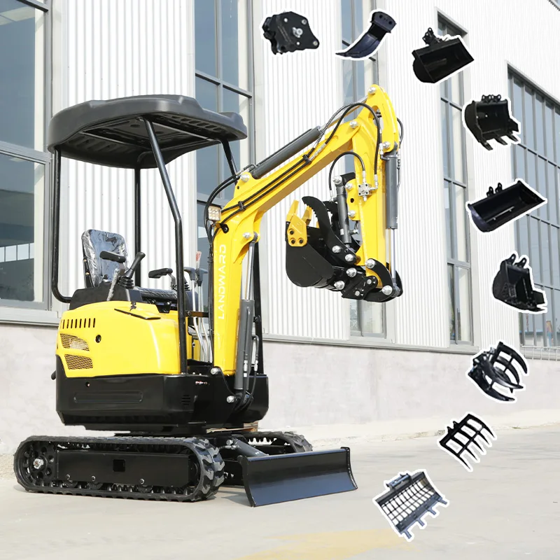 Wholesale Euro 5 Household Small Hydraulic Excavator 1000KG Agricultural Mini Crawler Digger 1.3 Ton Efficient Bagger Customized