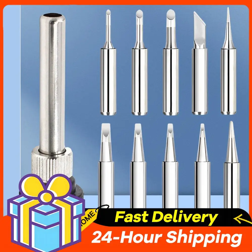 

11 Pcs Solder Iron Tip W/ Welding Sleeve 900M Lead-Free Replaceable Soldering Tip Soldering Iron Head for Soldering Station