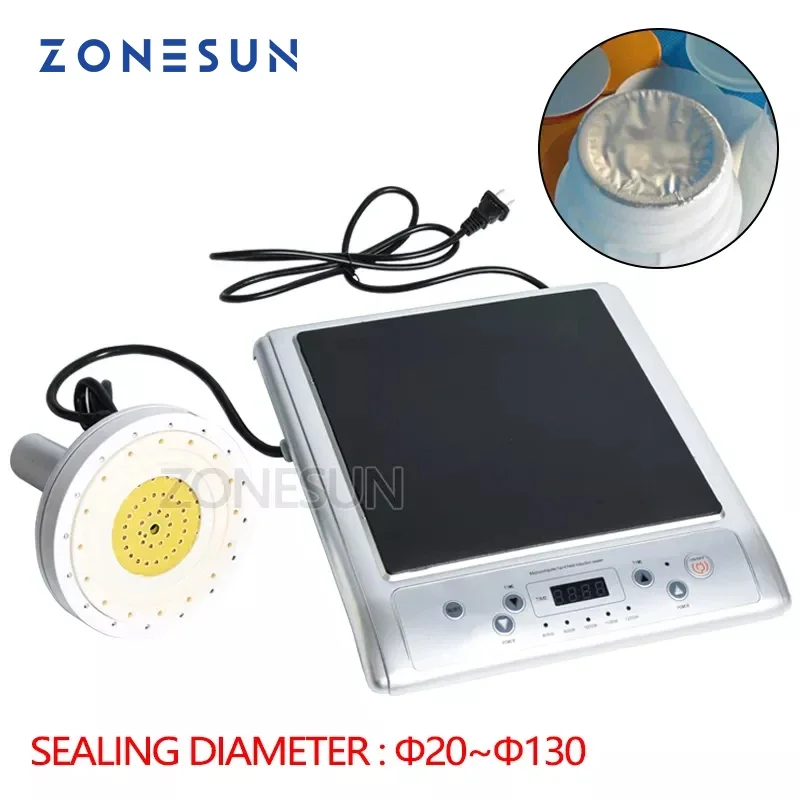 ZONESUN GLF-500L microcomputer hand-held electromagnetic induction aluminum foil sealing machine, Continuous Induction Sealer