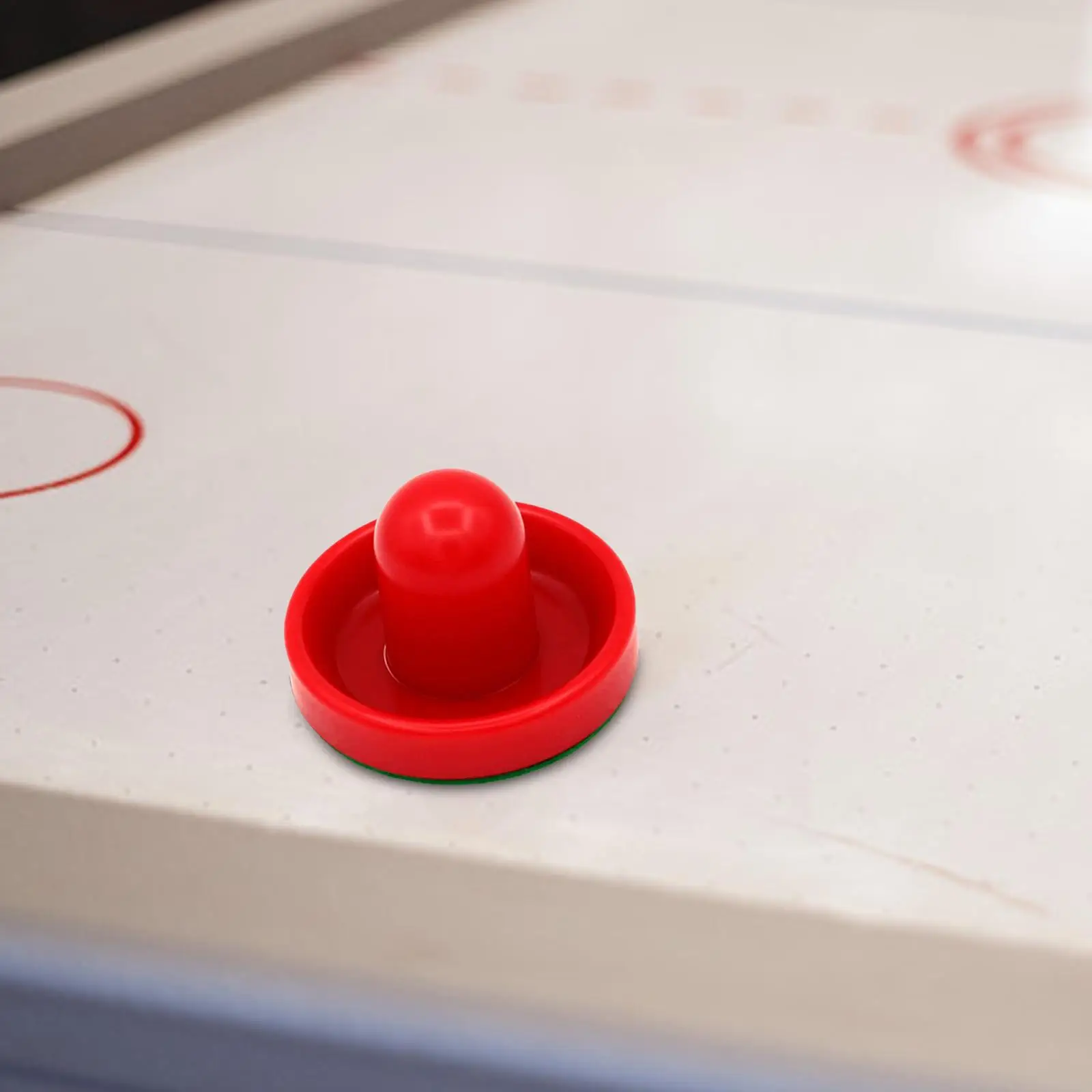 Empurrador de air hockey em tamanho real, equipamento de feltro verde, atacante de air hockey para