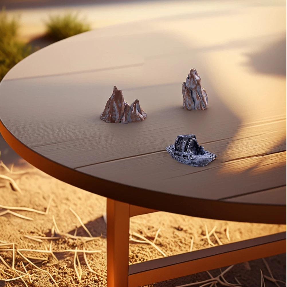 

12pcs Miniature Rockery Figurines Resin Micro Mountain Landscape Decor For Fairy Garden Terrarium Desktop Zen Garden Landscaping