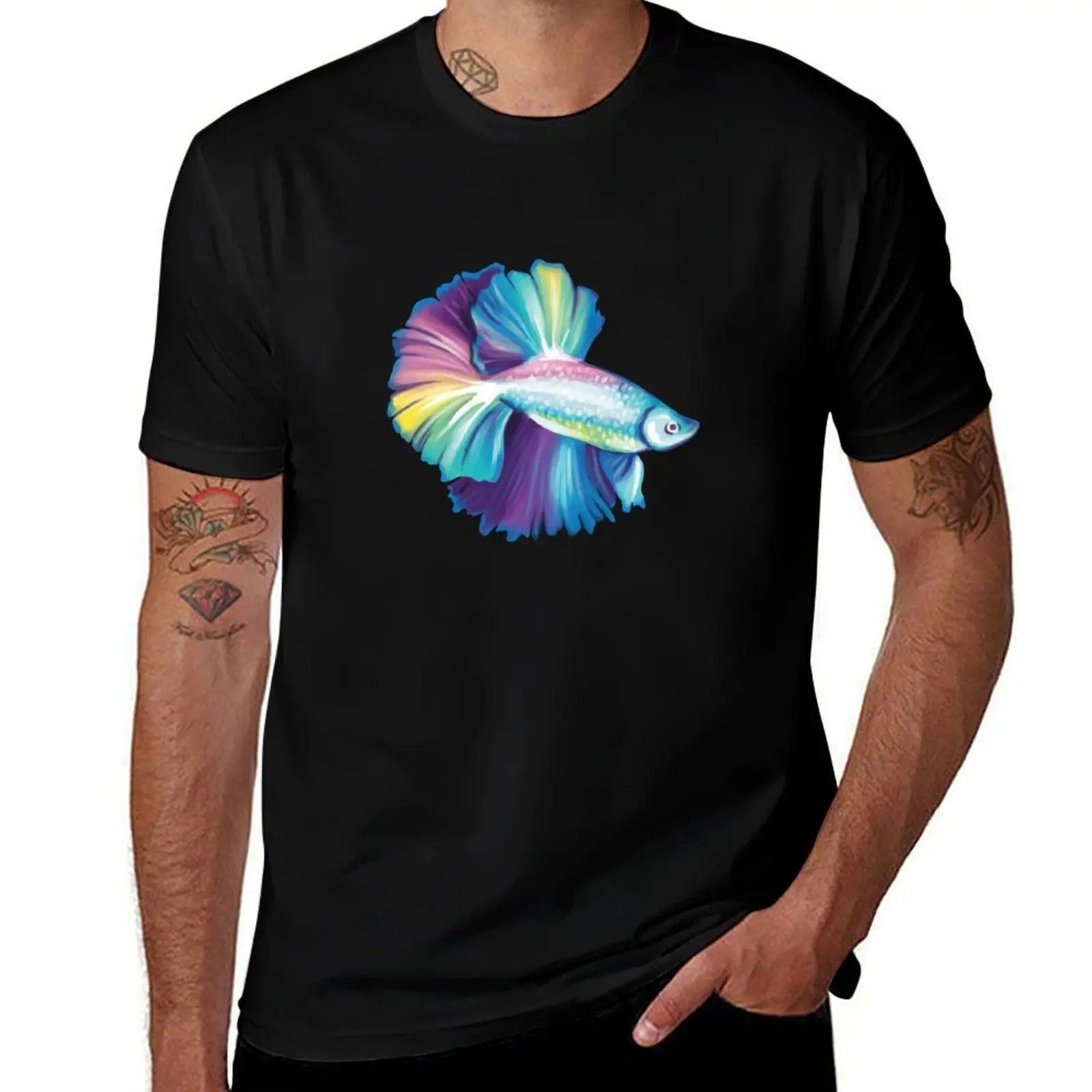 

fish fighting T-Shirt Work Style Casual T-Shirt