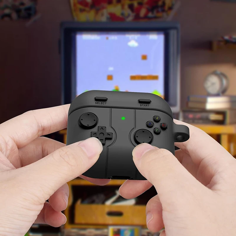 3D Game Controller Case For AirPods Pro 2 Cover Shockproof Protective Anti-Fall Case With Hook Accessories For Apple Airpods 3 4