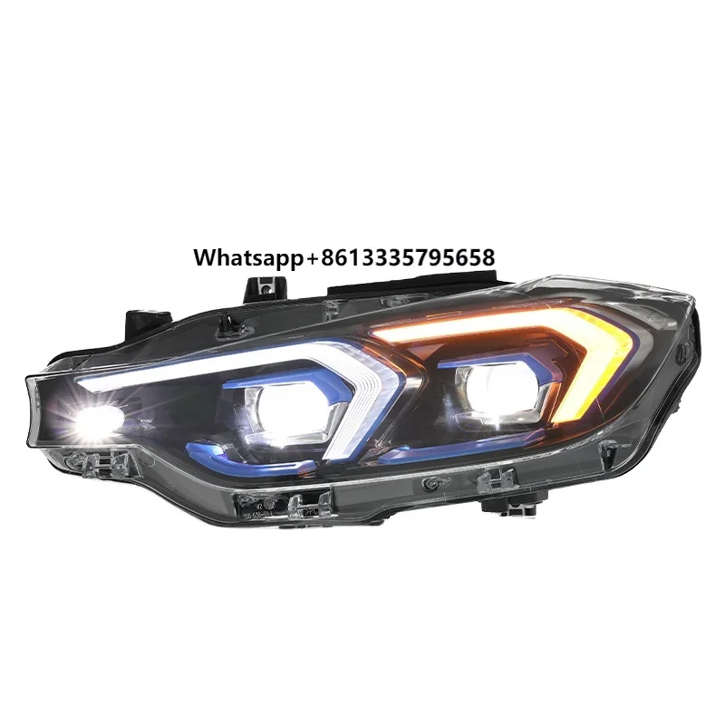 

LED Blue Frame Lens 13-18 3 Series F30 Daytime Running Light Streamer Steering Front Assembly 6000k Color Condition New