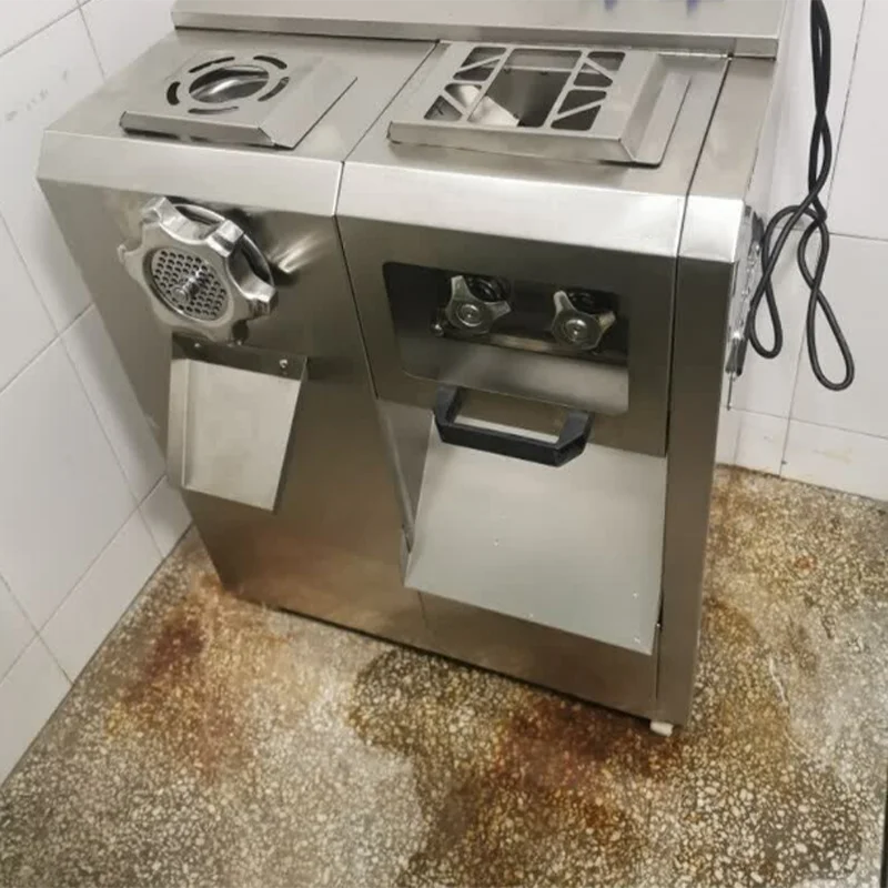 Multi Function Stainless Steel Fully Automatic Commercial Electric   Fresh Meat Strip Mincer Cutter Cutting Slicing Slicer