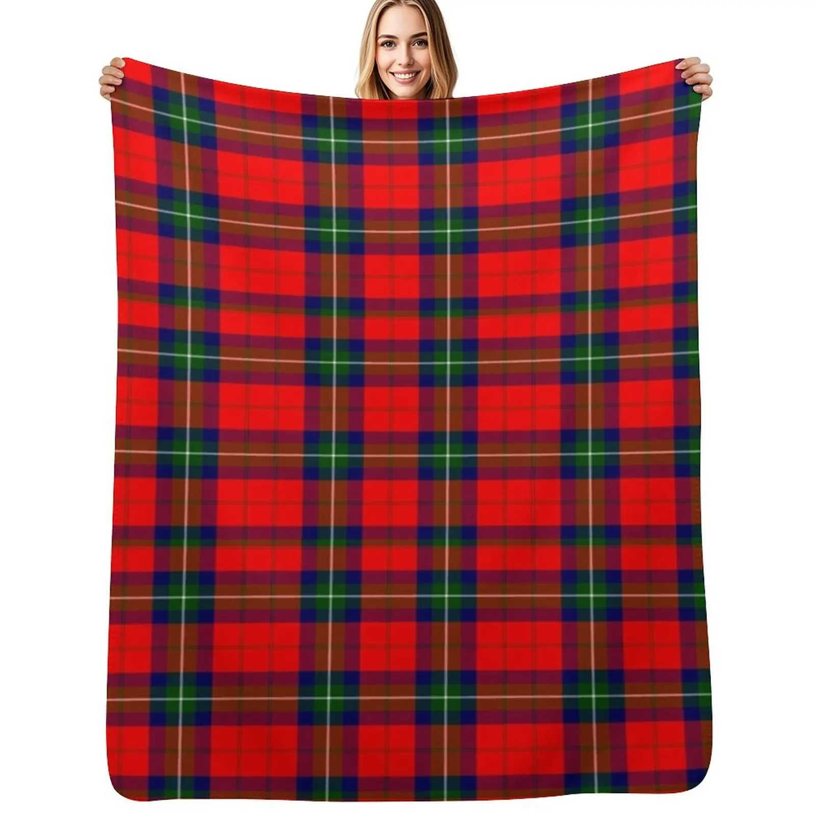 Clan Ruthven Tartan Throw Blanket Fuzzy Plush Throw Blanket for Sofa Chair