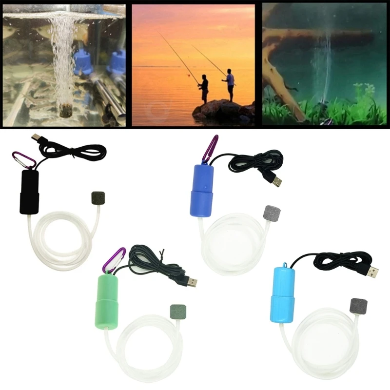 Portable Mini USB Aquarium Fish for Tank Air Hydroponic Compr