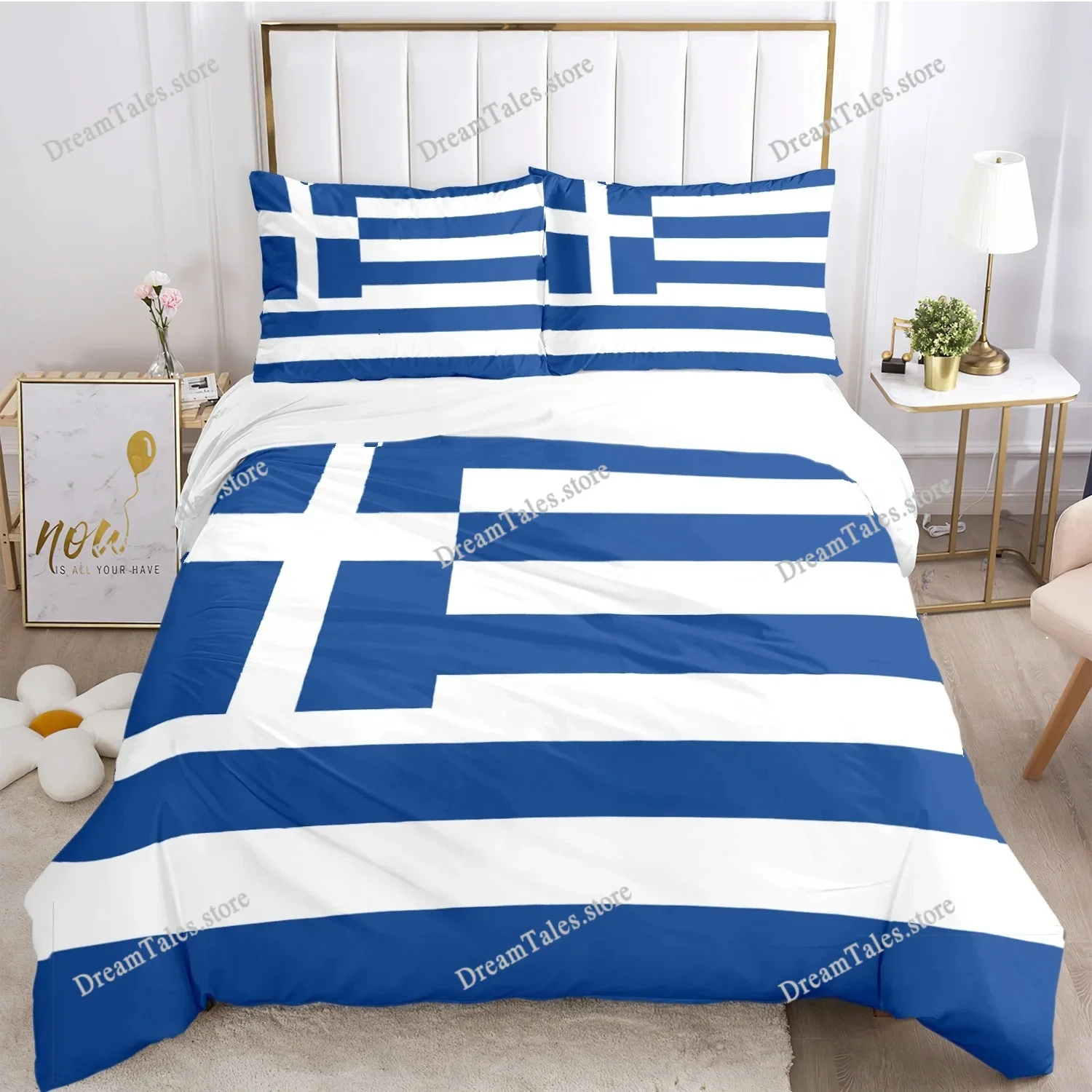 

US UK National Flag Digital Polyest Duvet Cover Bedding Sets Soft Quilt Cover and Pillowcases for Teens Single Double Queen King