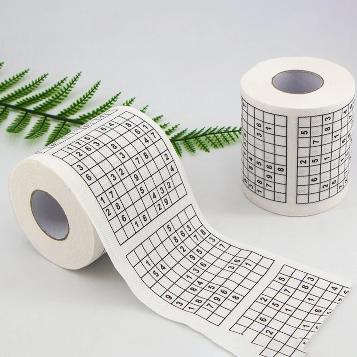 Creative Sudoku Toilet Paper Puzzle Games Roll Paper Jiugongge Math Games Toilet Paper for Party Games, Family Toilet Boredom