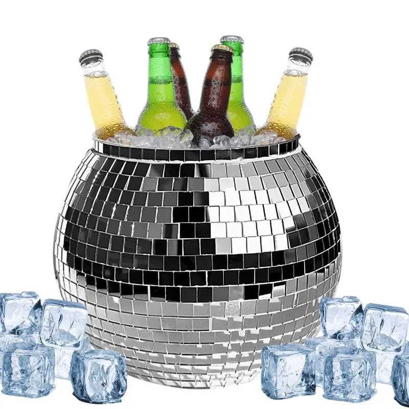 

Ice Bucket Bars Frozen Drink supplies Reflective Cocktail Cooler 3L Disco Ball Beverage Tub Drinkware Nightclubs accessories