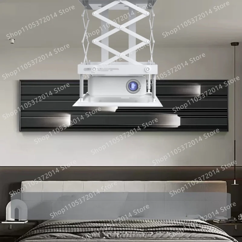 Projector hanger Electric lift frame Cross-cutting intelligent voice embedded hidden ceiling bracket