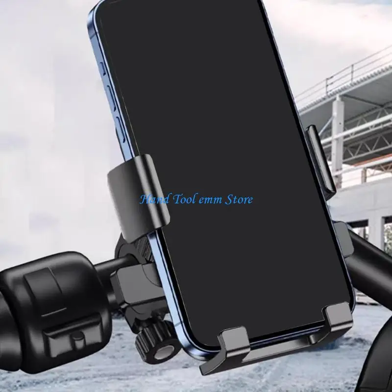 H37F Scooter Handlebar/Rearview Mirror Mounted Rotate Phone Cradles Shockproof Holder