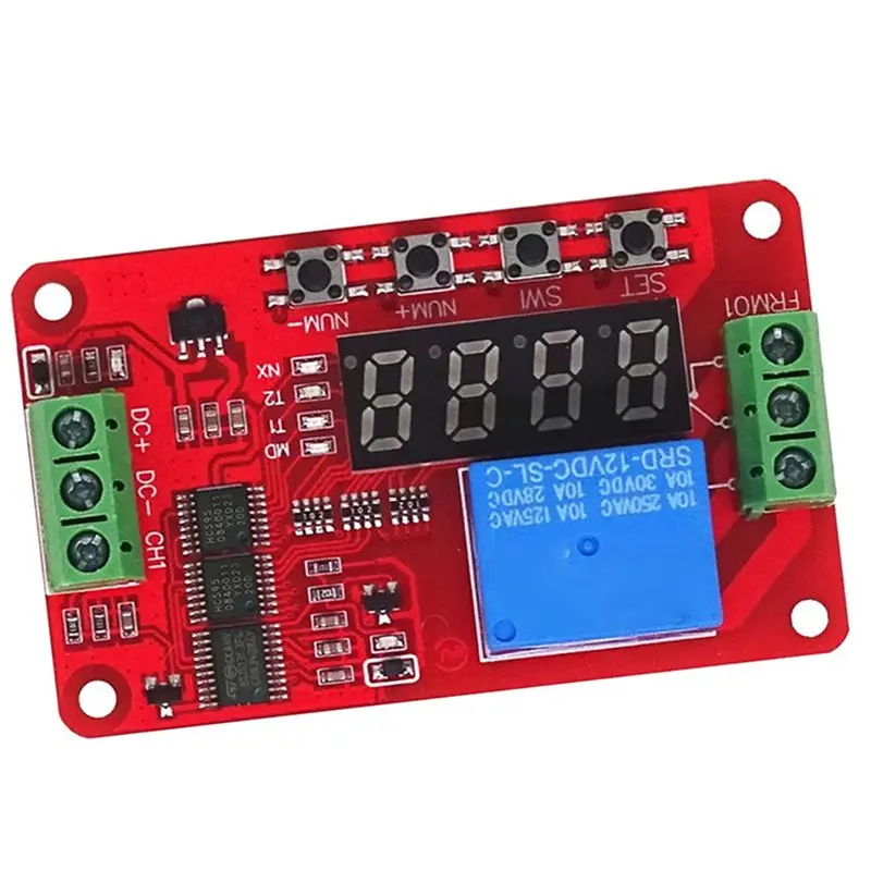2X DC 12V 1 Channel Relay Module FRM01 Multifunction Relay Loop Delay Timer Switch Self-Locking Timing Board-ABIU