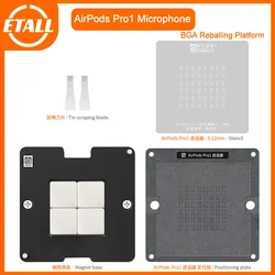 Amaoe Wireless Headset Tin Template Soldering Kits For Airpods Pro 1 Headphone Microphone Repair BGA Reballing Stencil