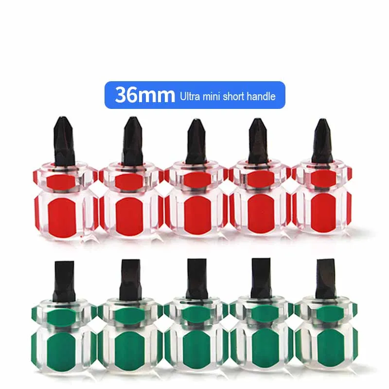 5pc Screwdriver Kit Set Mini Small Portable Radish Head Screw Driver Precision Car Repair Tools Transparent Handle Repair tools