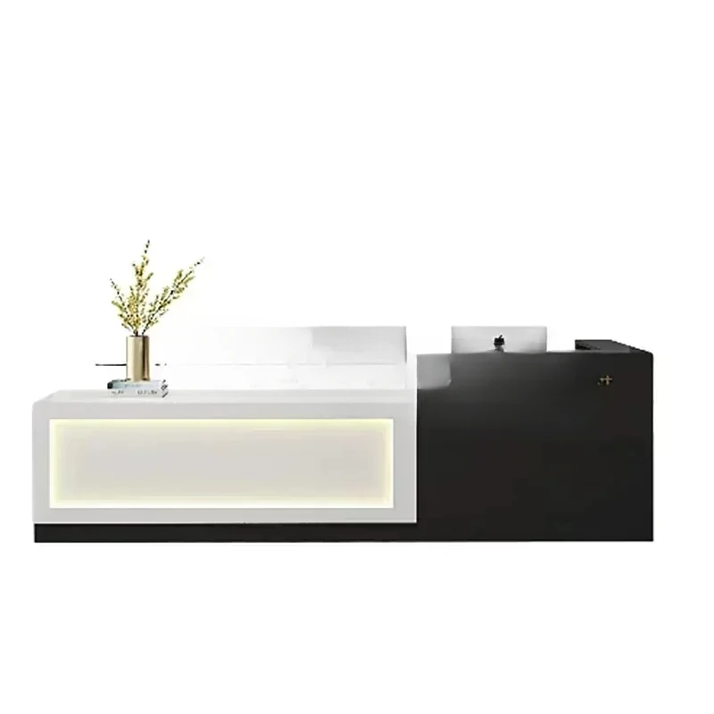 

Modern Simple Reception Desks Supermarket Spa Checkout Cashier Simple Gray Office Luxury Hair Salon Mobile Bancone Bar Furniture