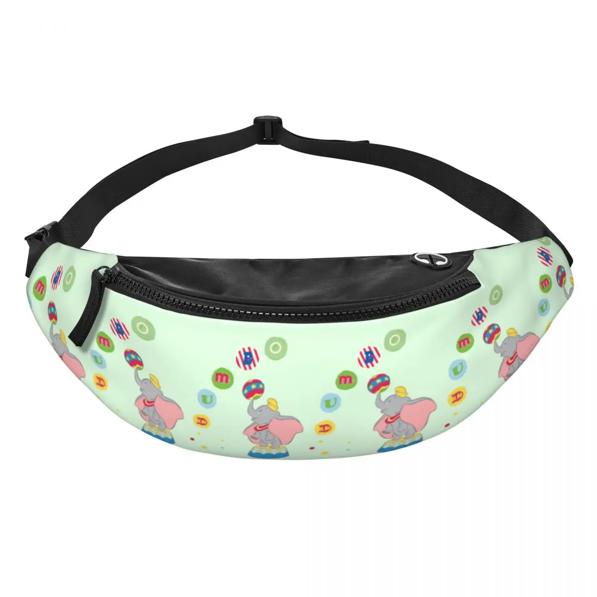 

Custom D-Dumboes Cartoon Fanny Pack for Women Men Cool Cute Elephant Crossbody Waist Bag Traveling Phone Money Pouch