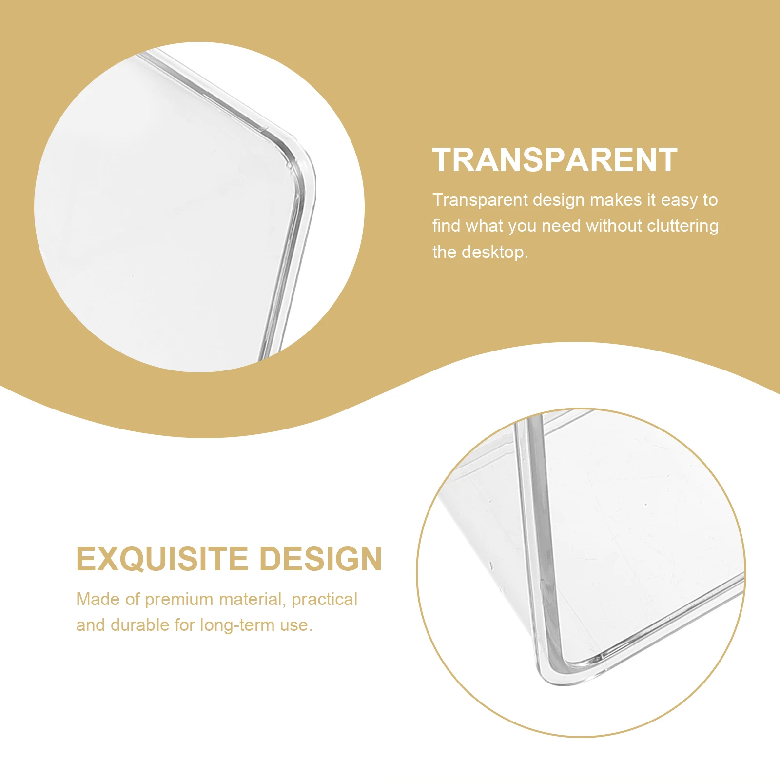 

2 Pcs Bookend Bookshelf Office Desktop Document Rack Holder Storage High Transparency Pet Vertical