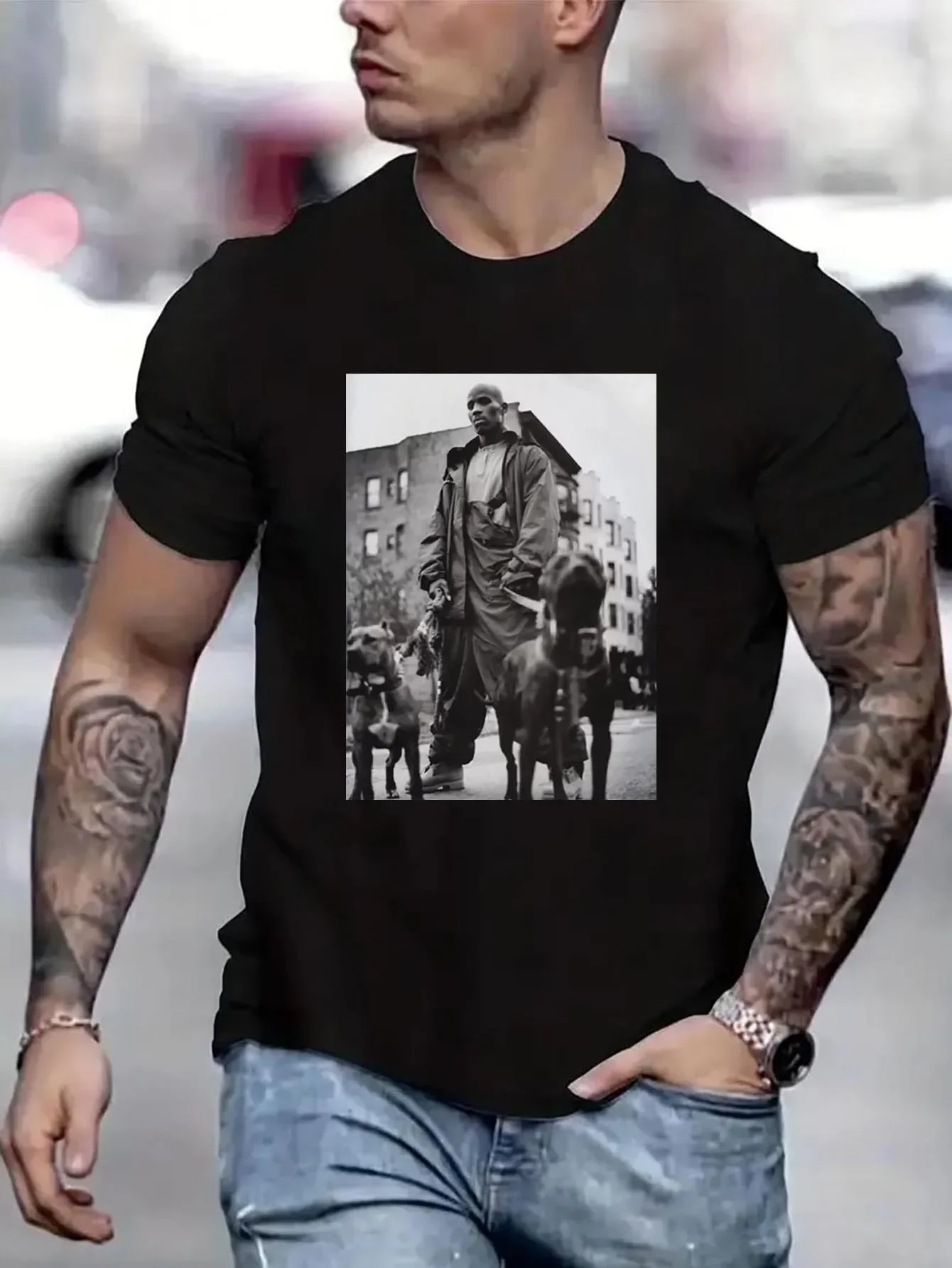

DMX Высококачественная мужская одежда Мужская дизайнерская одежда Мужская одежда Высококачественная мужская одежда Футболки B5022956