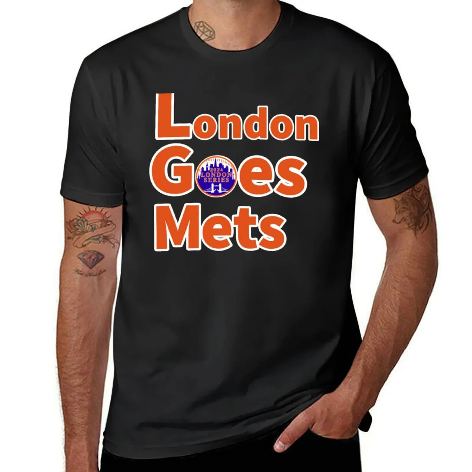 London Goes Mets T-Shirt oversized new edition blacks boys animal print mens funny t shirts