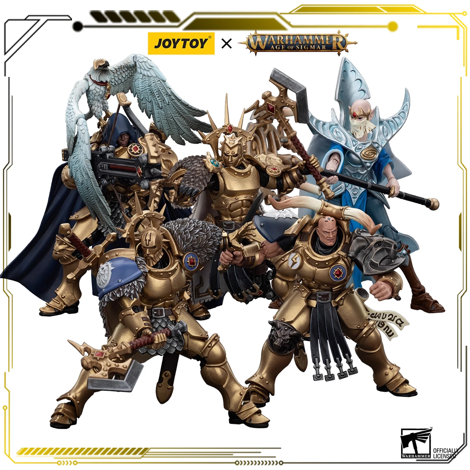 

JOYTOY Warhammer 40K 1/18 Action Figure Stormcast Eternals The Blacktalons Rostus Oxenhammer Lorai Shakana Hendrick Neave