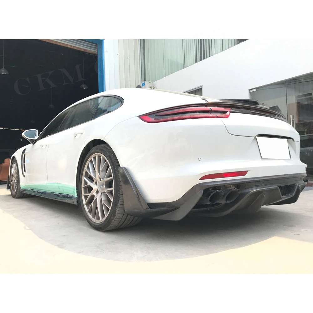 

Dry Carbon Fiber Side Skirts Extension Lip Bumper Lip Guard Side Skirt Rocker Panel For Porsche Panamera 971 2017 2018 2019 Door