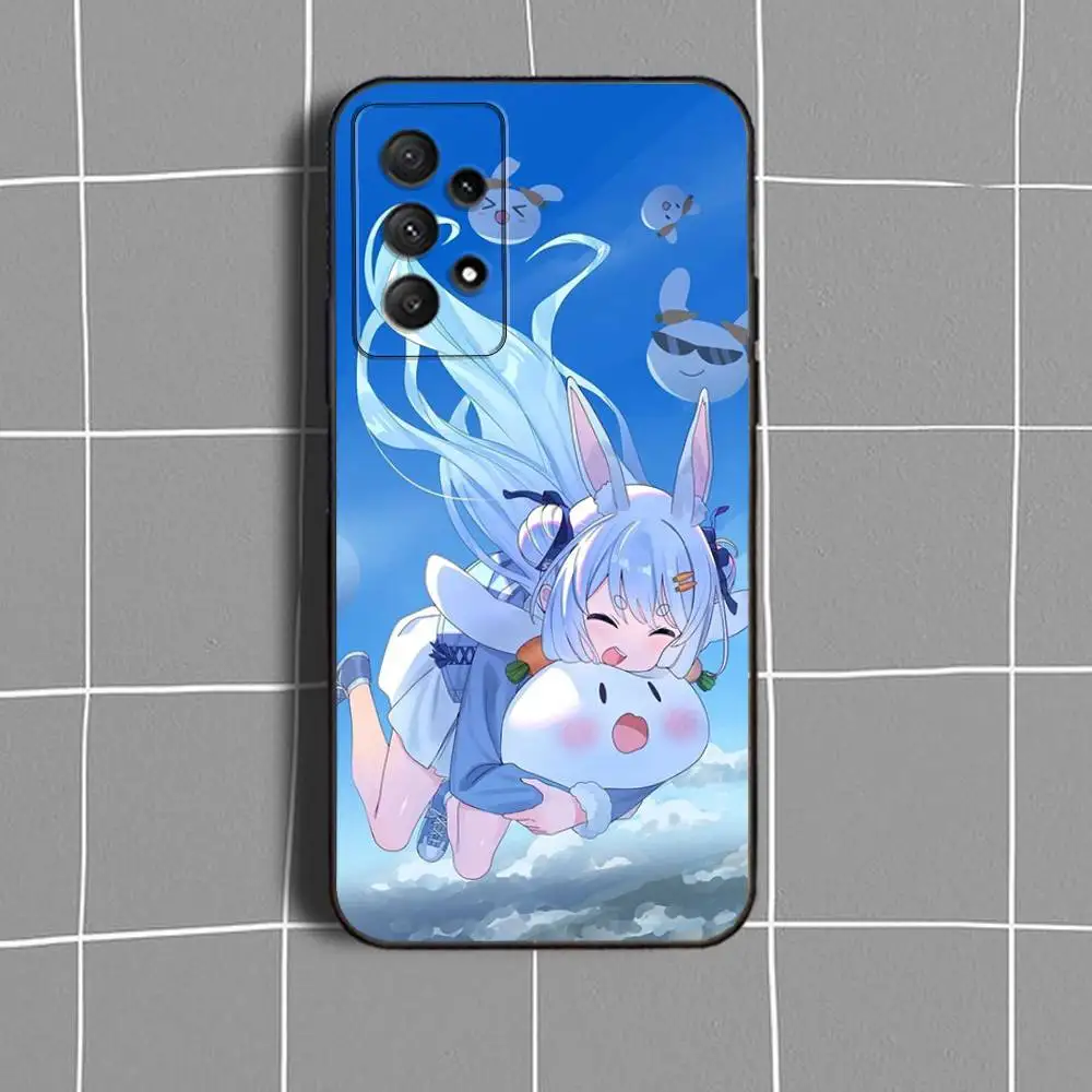 U-Usada-s Pekora H-Hololive Phone Case For Samsung Galaxy A 91,80,73,72,71,53,52,51,22,5G Shockproof Soft Black Cover