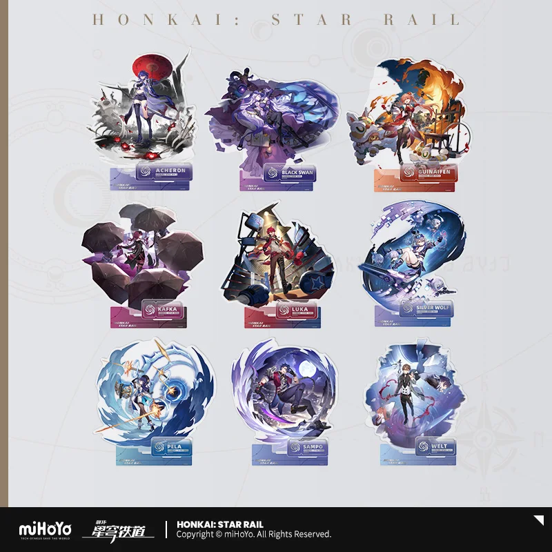 Presale Honkai: Star Rail Official Merchandise Nihility Paths Acrylic Stand Acheron Black Swan Guinaifen Luka Kafka Silver Wolf