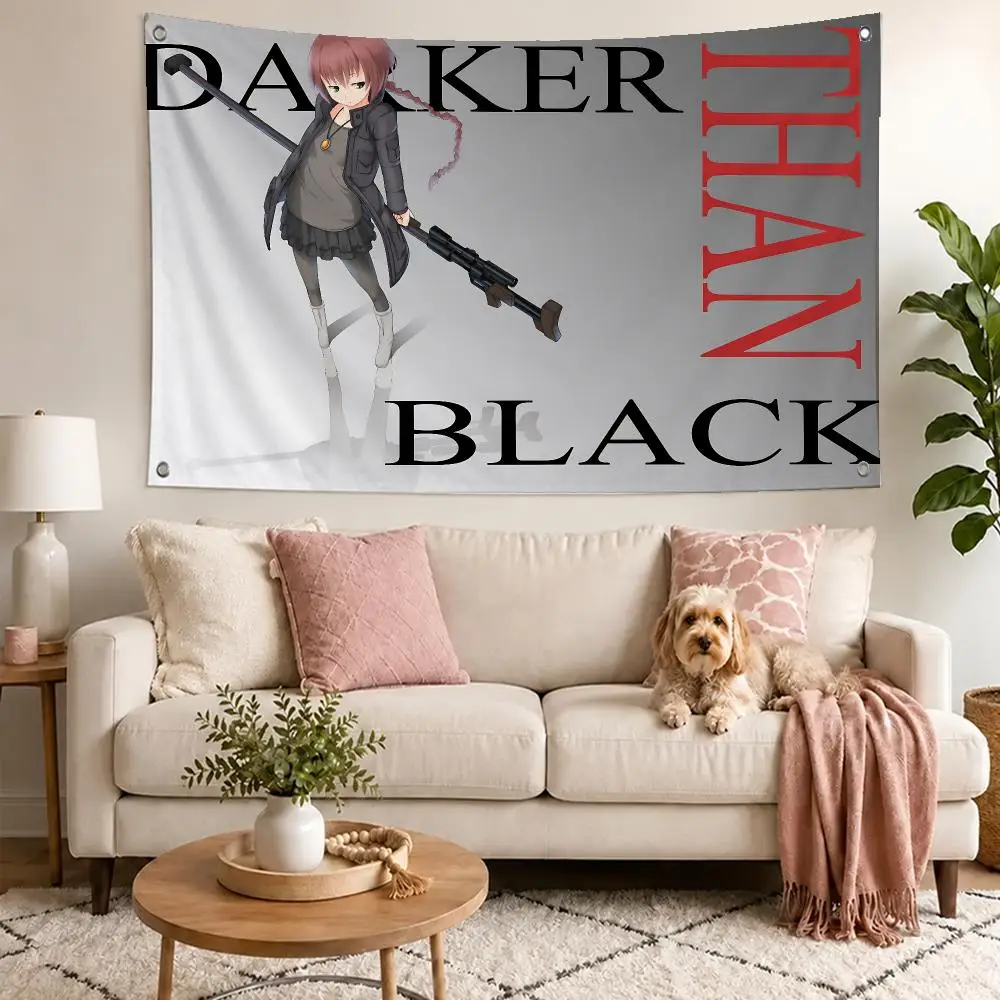 Dark Anime Darker Flags Concert Print Wall Hanging Art Banner, Indoor Outdoor Bedroom Home Decor Backdrop, Perfect Gift