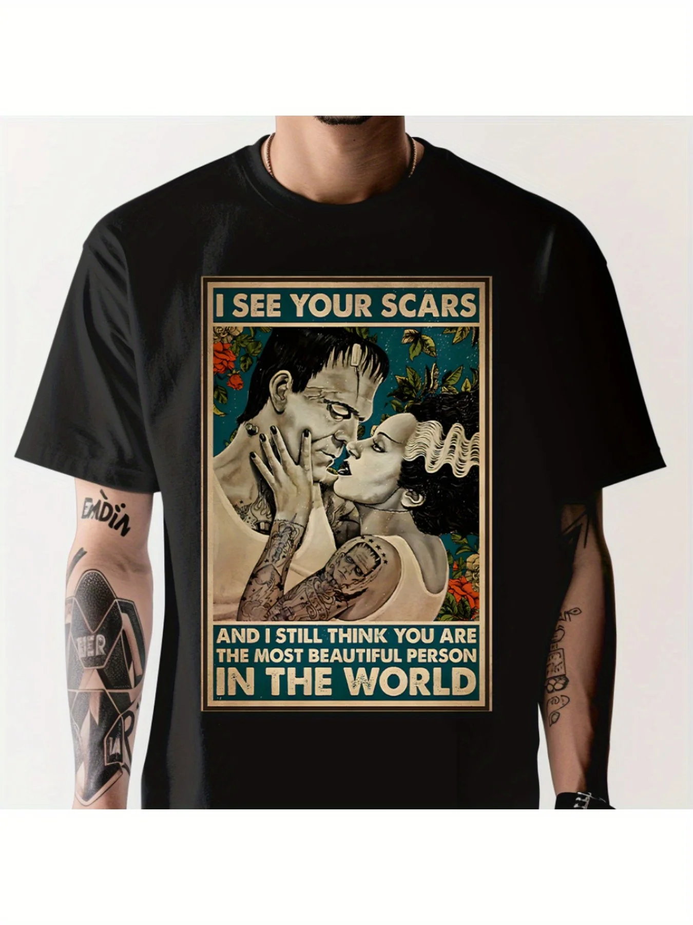 

Unisex Bride of Frankenstein Halloween T-Shirt - Vintage Horror Casual Tee