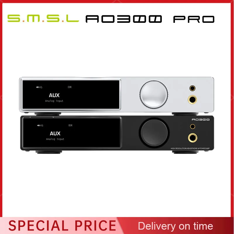 

SMSL AO300 Pro 3-в-1 декодер/усилитель для наушников/усилитель мощности с поддержкой PCM 32Bit/768kHz DSD256, BT5.3 и пультом дистанционного управления